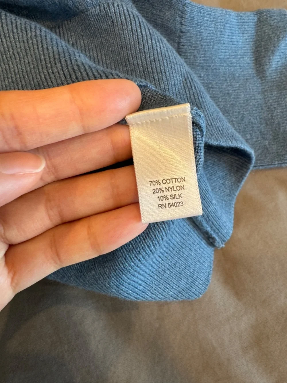NWT Banana Republic Heather Blue Quarter Zip Sweater Medium